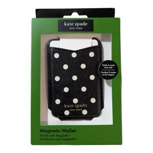 E7-N kate spade new york Magnetic Cell Phone Wallet with‎ MagSafe - Black/Dotted